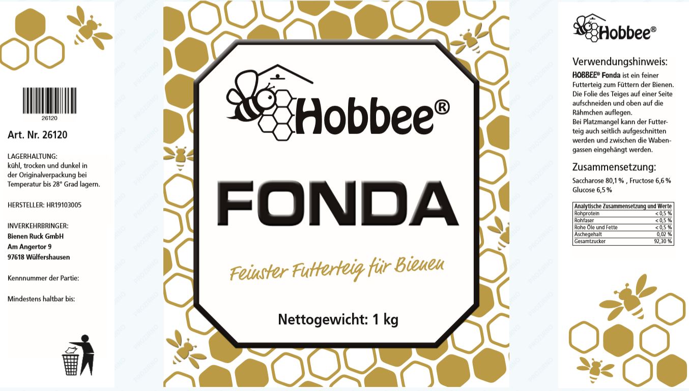 HOBBEE® Fonda Futterteig 1Kg