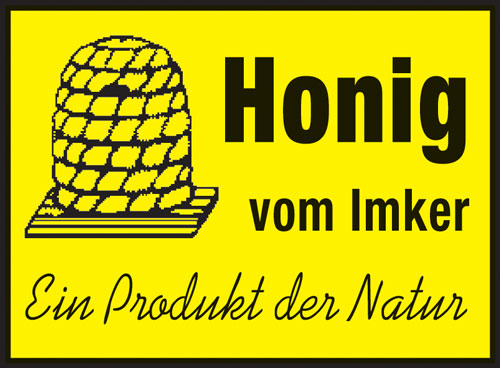 Honig Werbeschild - Honig vom Imker