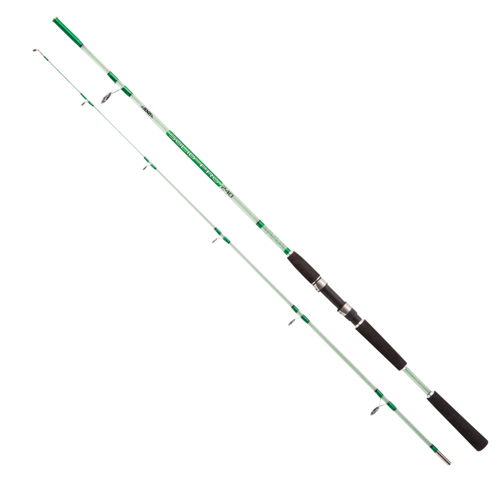 Angelrute Solid Pro aus Vollglas, 2,10 m, 30-80 g.