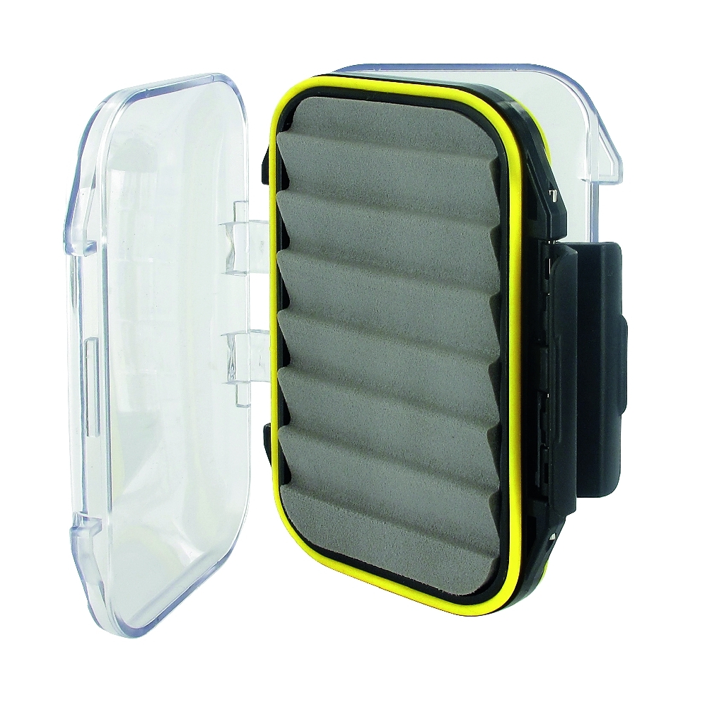 Fliegenbox transparent mit 2 Hook boards 106x76x34MM