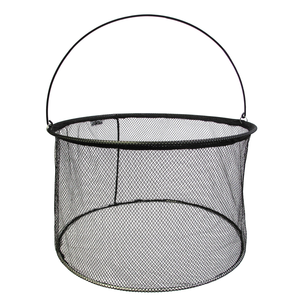 Wiegekescher mit Metallringen, Höhe 60cm, Dm 45cm